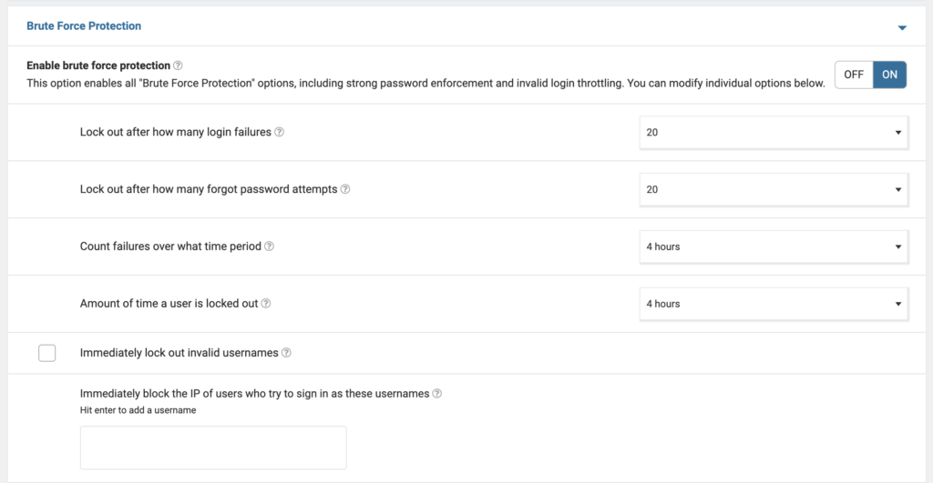 The Rate Limiting feature in Wordfence