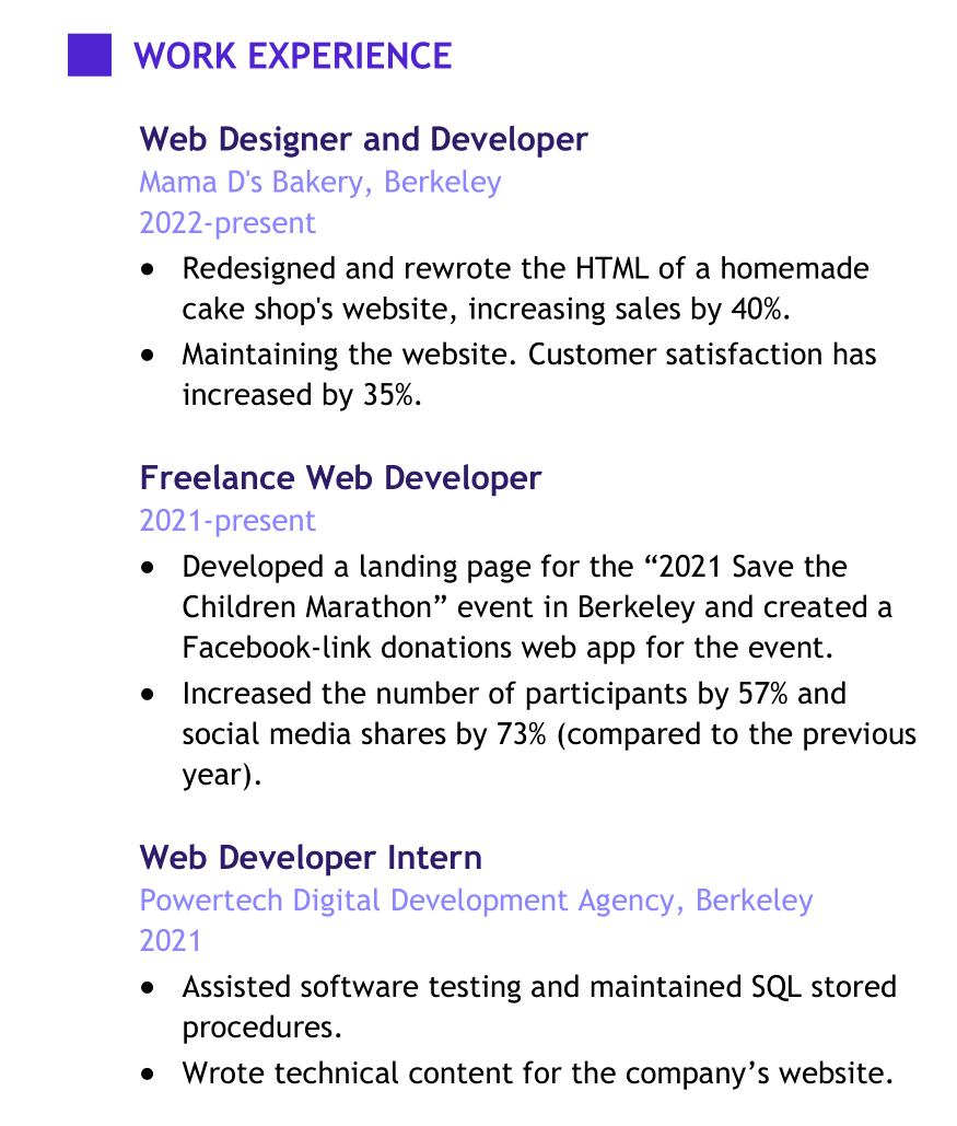 Entry Level Web Developer Freelance Jobs