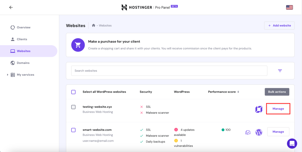 How to Use Hostinger Pro Panel for Client Website Management