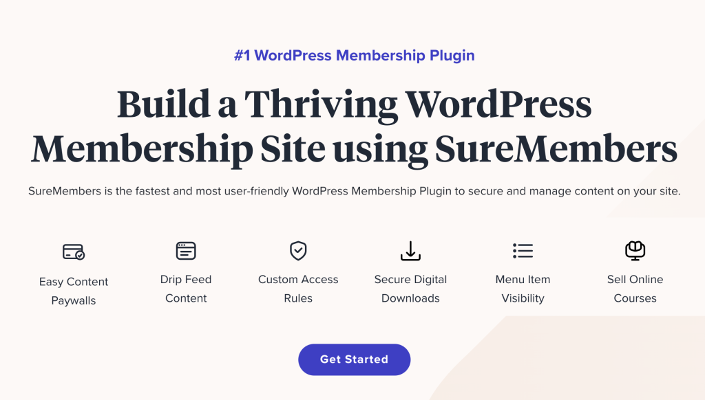 SureMembers: a WordPress membership plugin