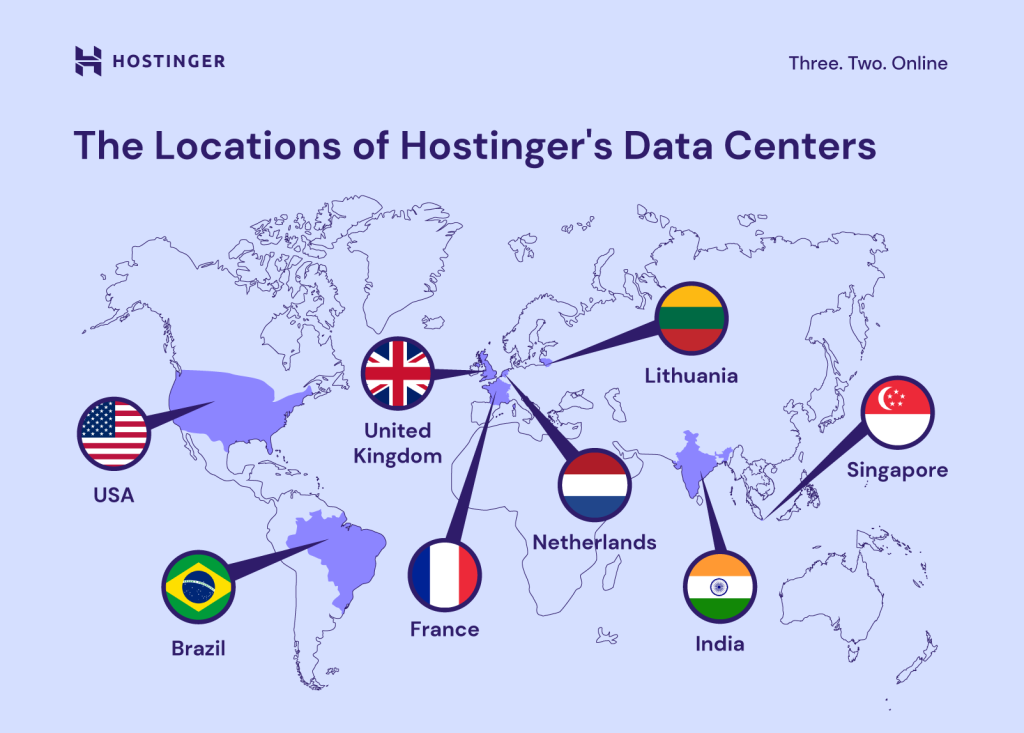 Hostinger's data center locations