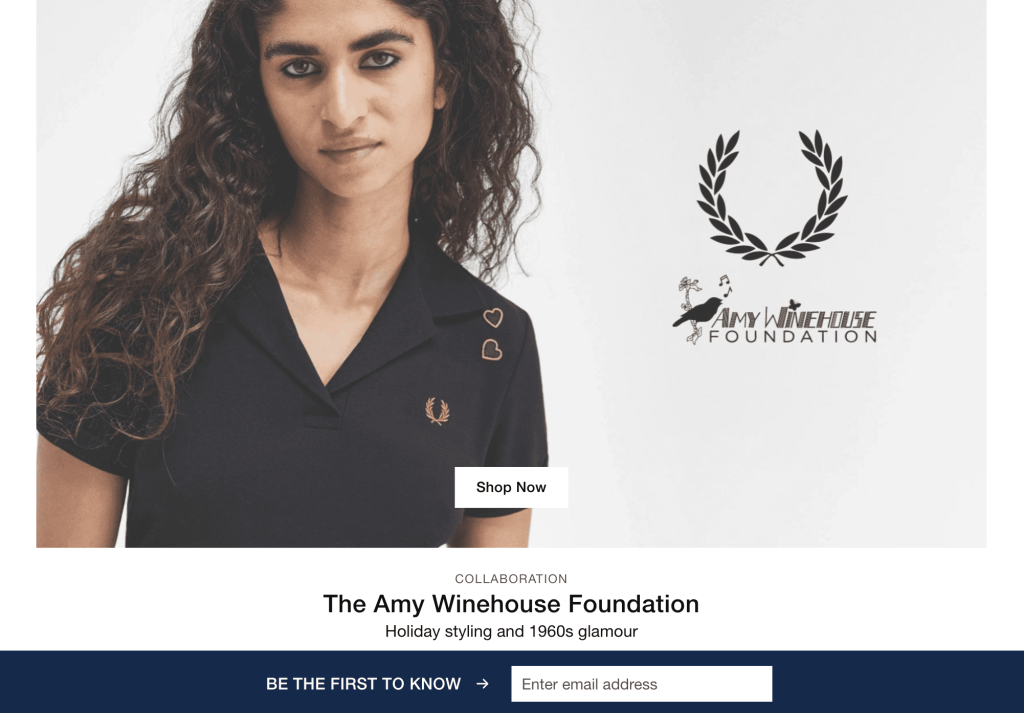 Fred Perry store's featured product