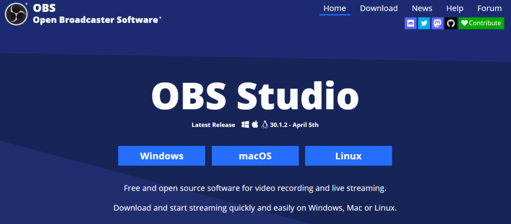 OBS official homepage