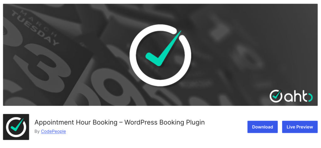 Appointment Hour Booking plugin  banner