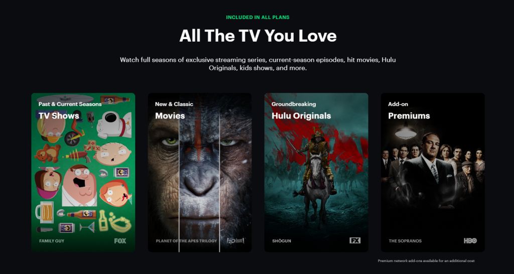 Content explorer in Hulu