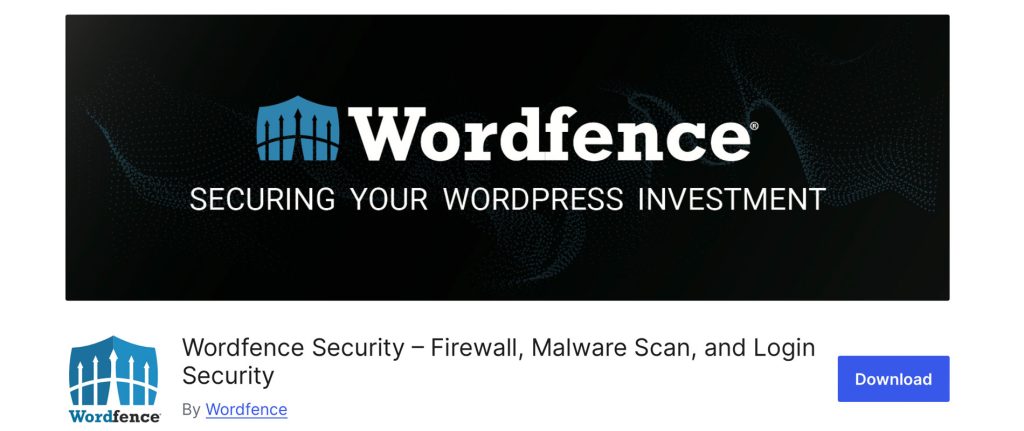 The Wordfence plugin page.