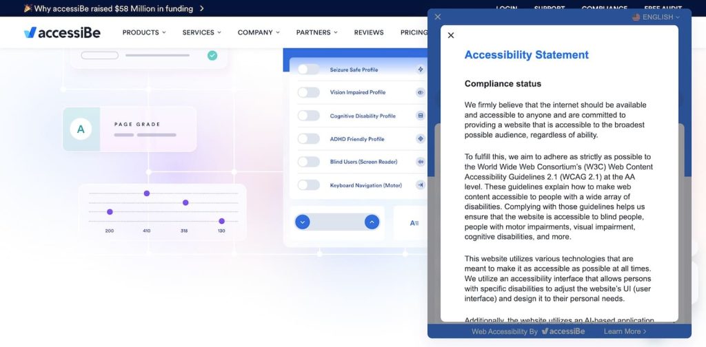 Accessibility statement accessibe