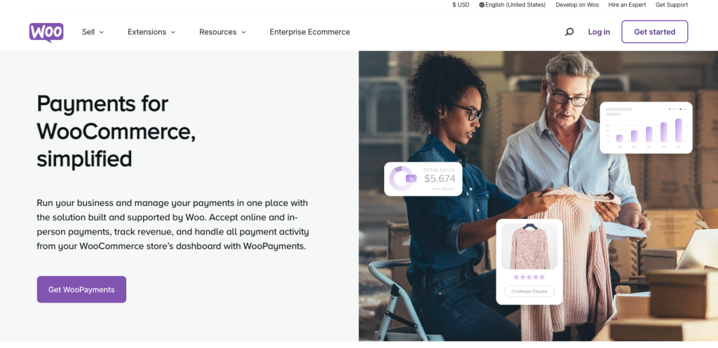 WooPayments homepage