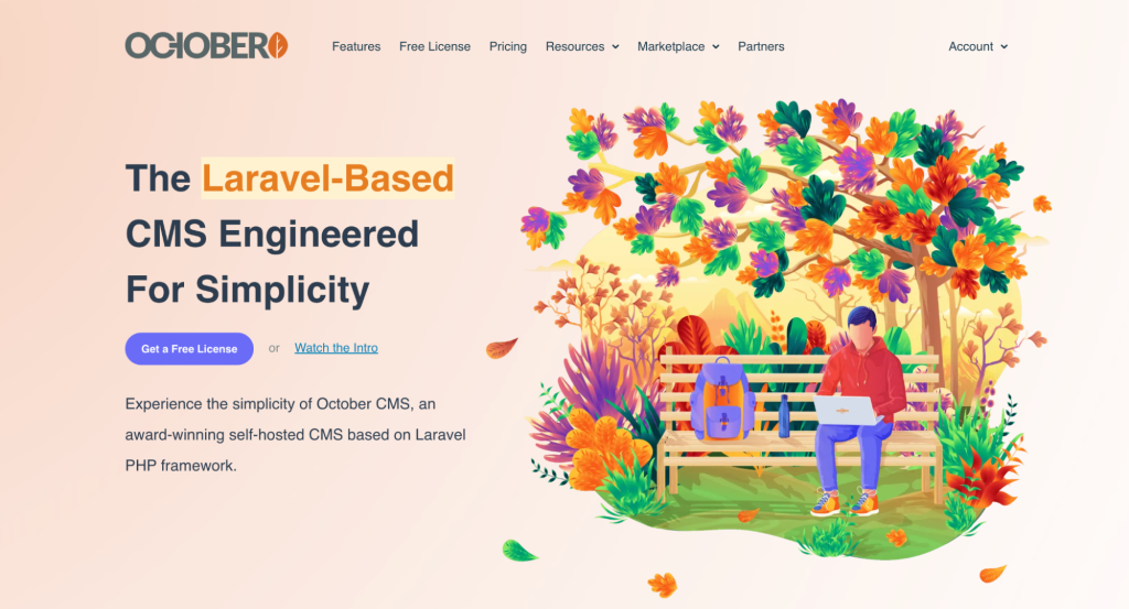 OctoberCMS homepage