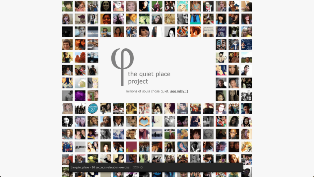 The quiet place project homepage