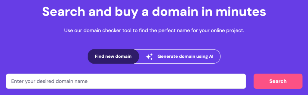 Preview of Domain checker tool