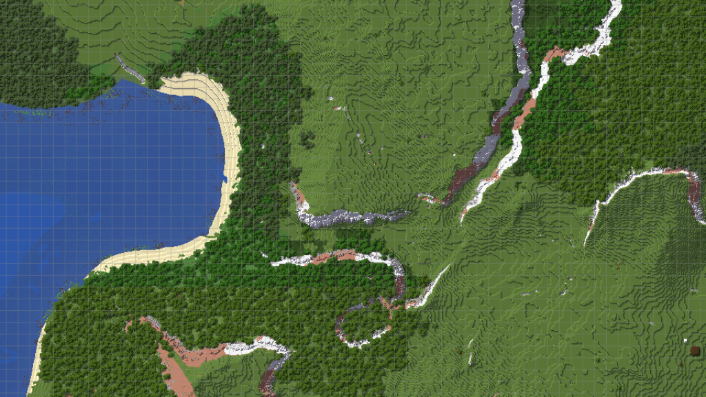 Image displaying a Minecraft map generated with JourneyMap