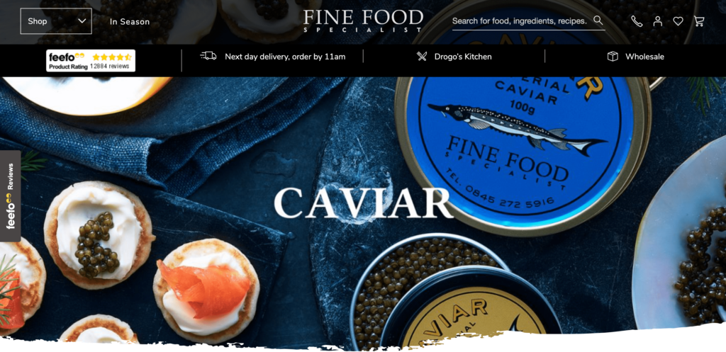 Finefoodpsecialist homepage