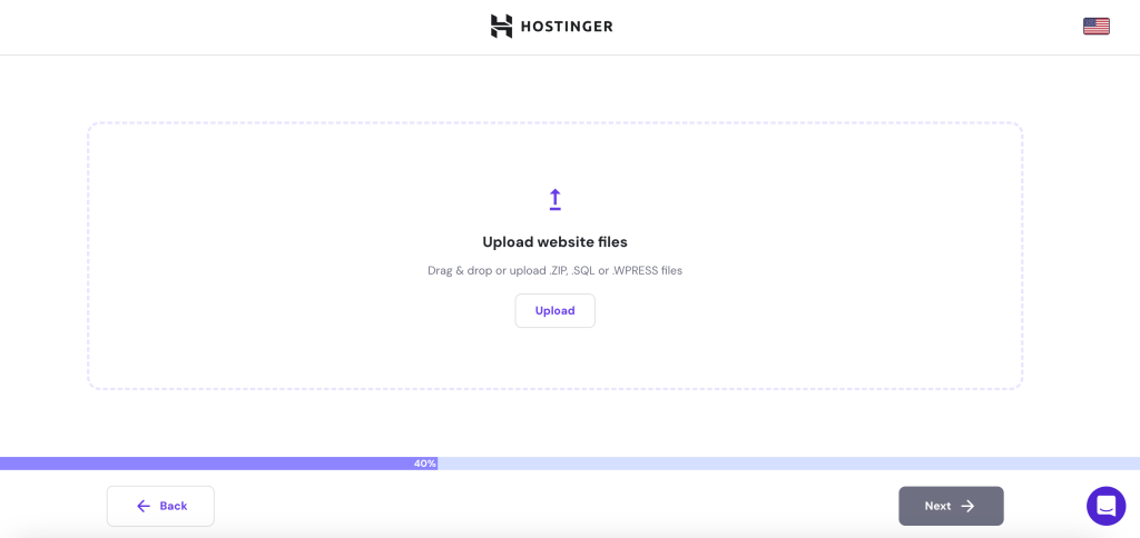 Hostinger migration upload